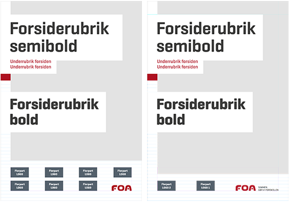 Eksempel på opsætning af flerpartspjece A4-format